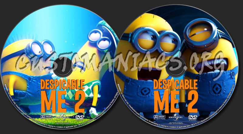 Despicable Me 2 (2013) dvd label