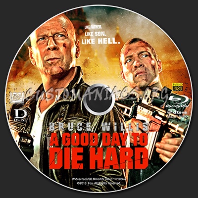 A Good Day to Die Hard blu-ray label