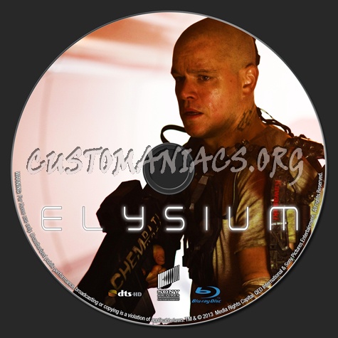 Elysium blu-ray label