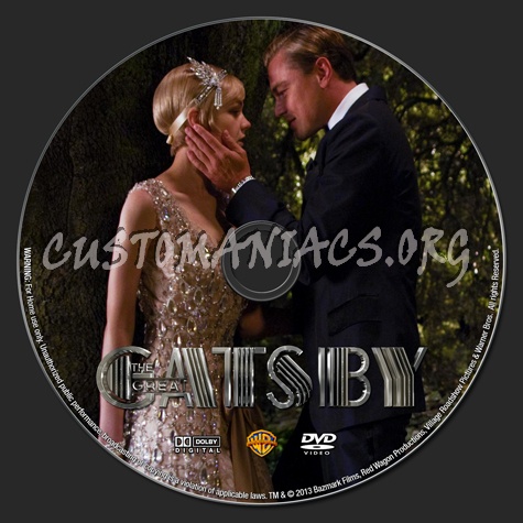 The Great Gatsby (2013) dvd label