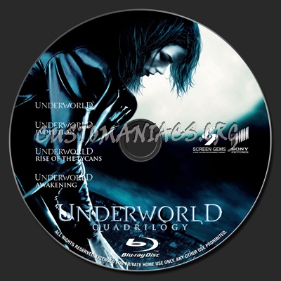 Underworld Quadrilogy blu-ray label