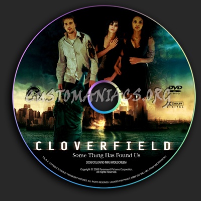 Cloverfield dvd label