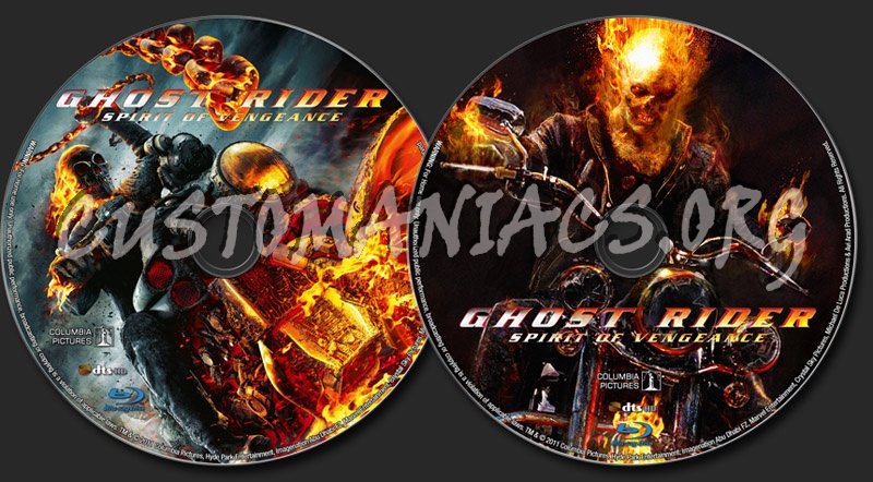 Ghost Rider Spirit of Vengeance blu-ray label