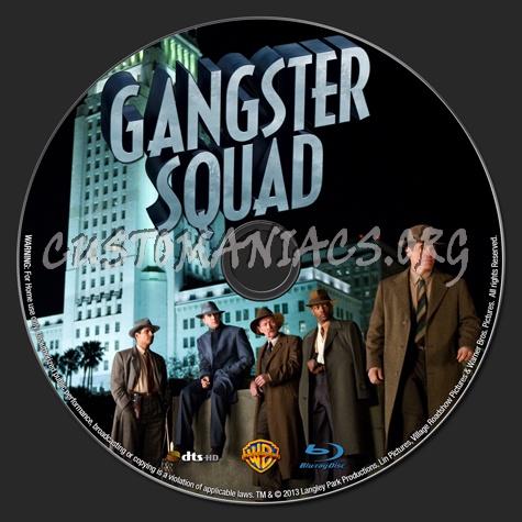 Gangster Squad blu-ray label