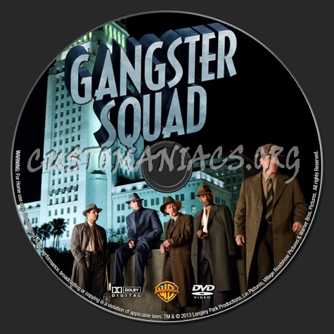 Gangster Squad dvd label