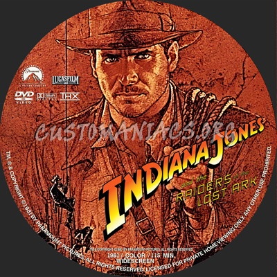 Indiana Jones Collection dvd label