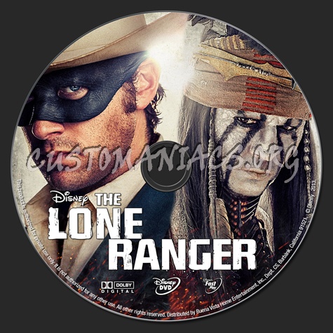 The Lone Ranger (2013) dvd label