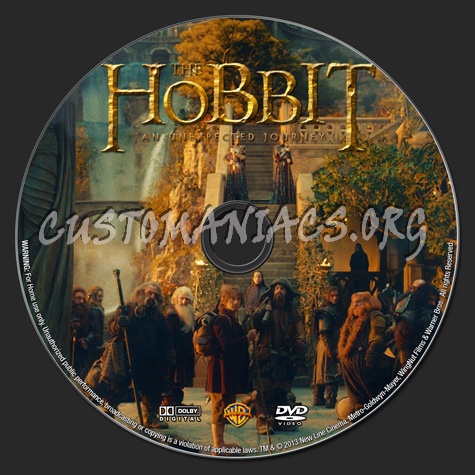 The Hobbit: An Unexpected Journey dvd label