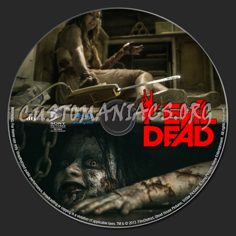 Evil Dead (2013) blu-ray label