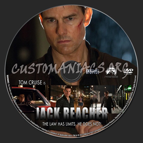 Jack Reacher dvd label