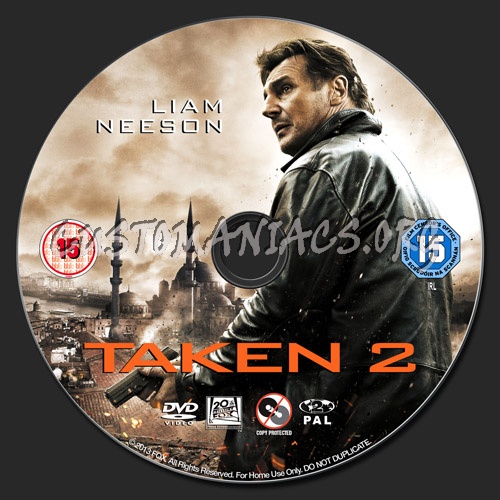 Taken 2 dvd label