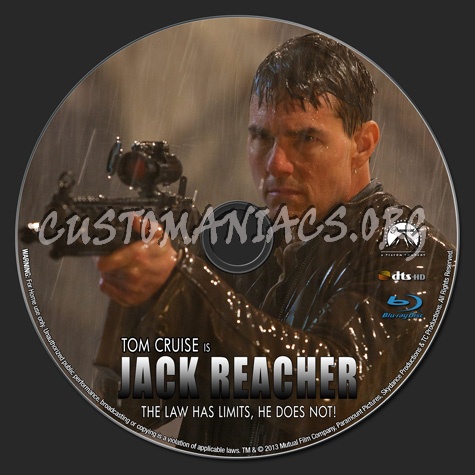 Jack Reacher blu-ray label