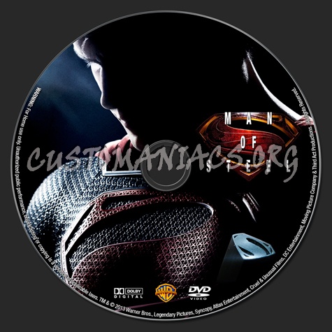 Man Of Steel dvd label