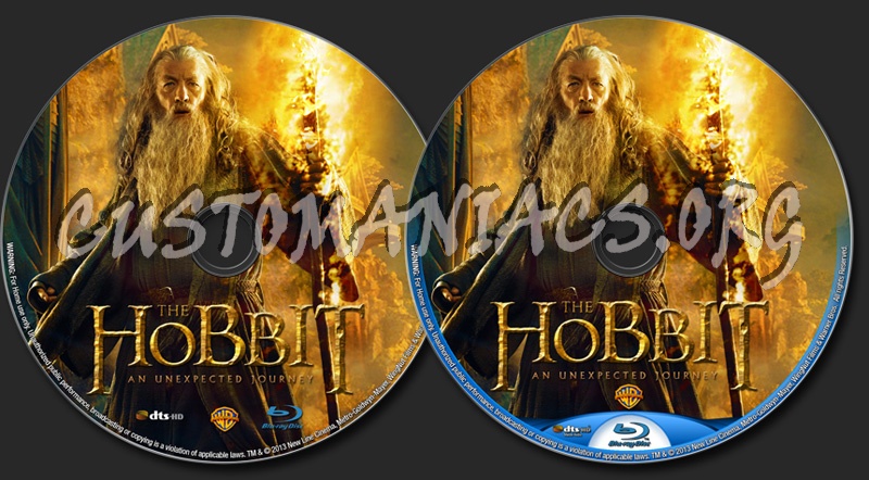 The Hobbit: An Unexpected Journey blu-ray label