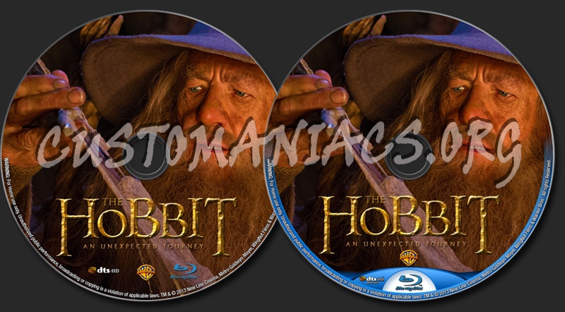 The Hobbit: An Unexpected Journey blu-ray label