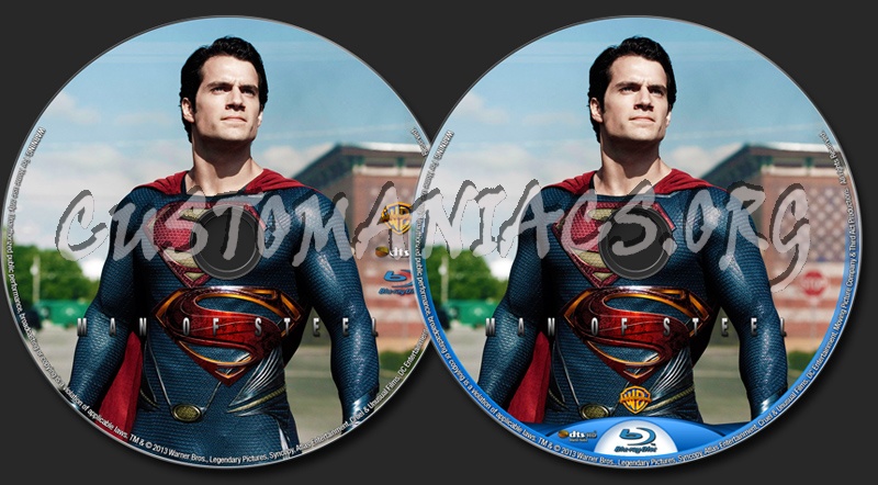 Man Of Steel blu-ray label