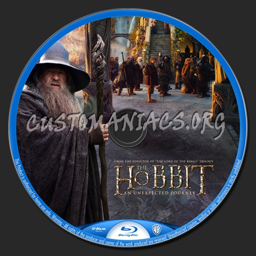 The Hobbit: An Unexpected Journey blu-ray label