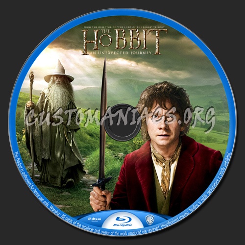 The Hobbit: An Unexpected Journey blu-ray label