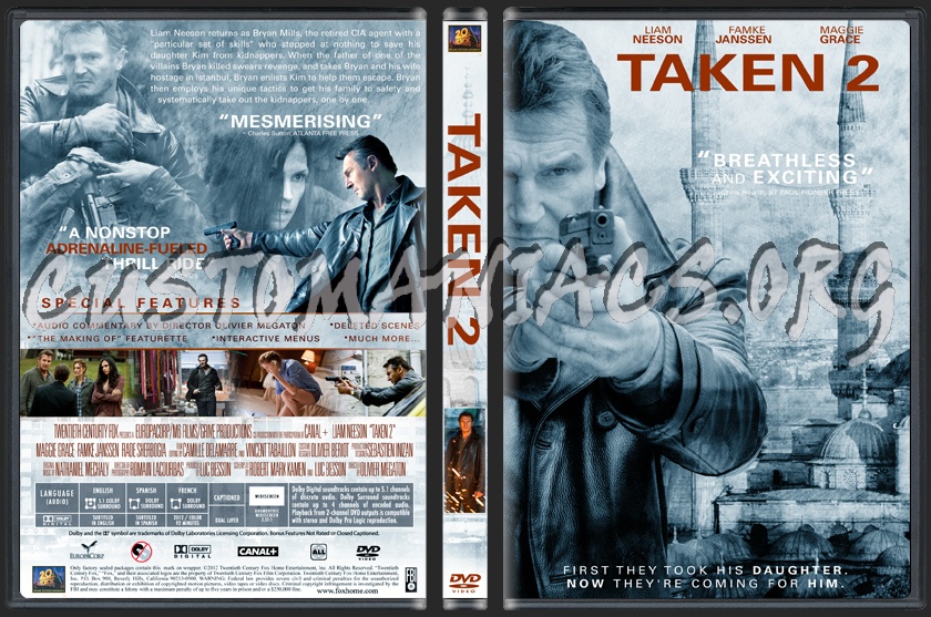 Taken 2 dvd cover