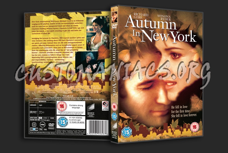 Autumn in New York dvd cover