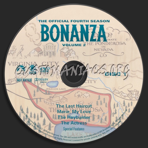 Bonanza Season 4 Volume 2 dvd label