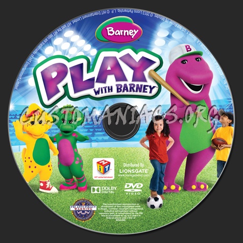 Barney Play With Barney dvd label