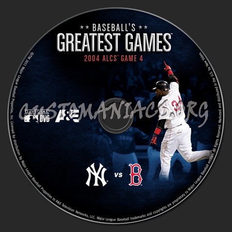 Baseball's Greatest Games 2004 ALCS Game 4 dvd label