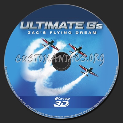 Ultimate G's- Zac's Flying Dream 3D blu-ray label