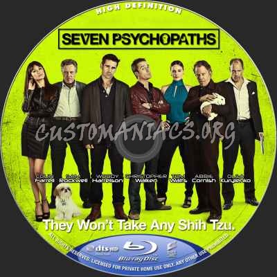 Seven Psychopaths blu-ray label