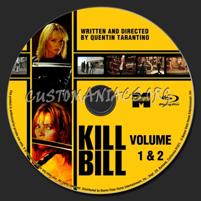 Kill Bill 1&2 blu-ray label