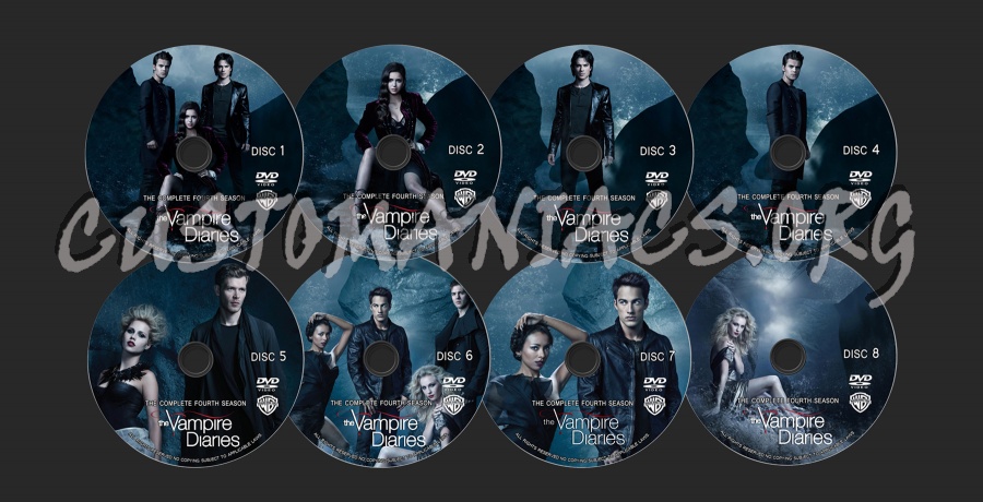 The Vampire Diaries Season Four dvd label