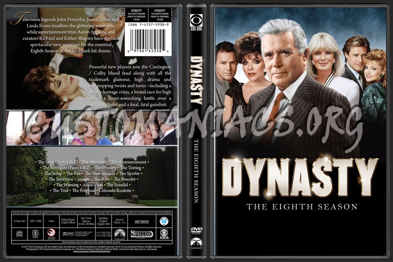 Dynasty - The Eighth Season dvd cover