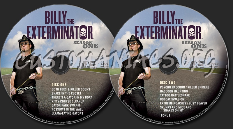 Billly the Exterminator Season 1 dvd label