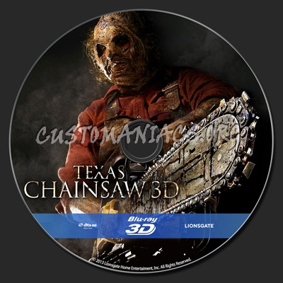 Texas Chainsaw 3D blu-ray label