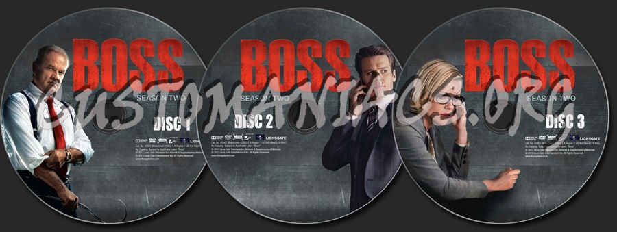 Boss Season 2 dvd label