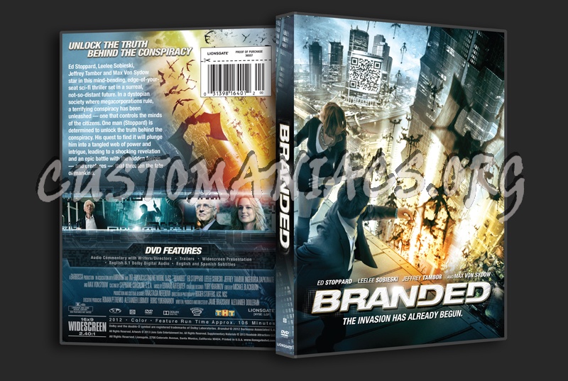 Branded dvd cover