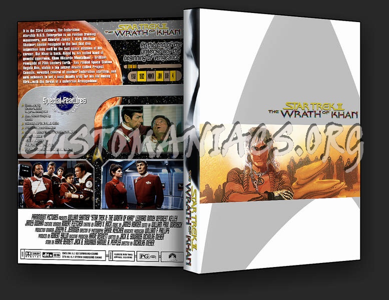 Star Trek II: The Wrath of Khan dvd cover