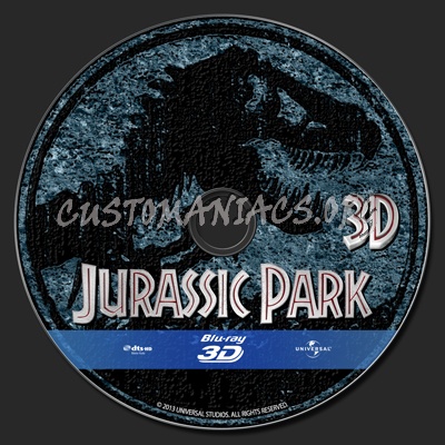 Jurassic Park 3D blu-ray label