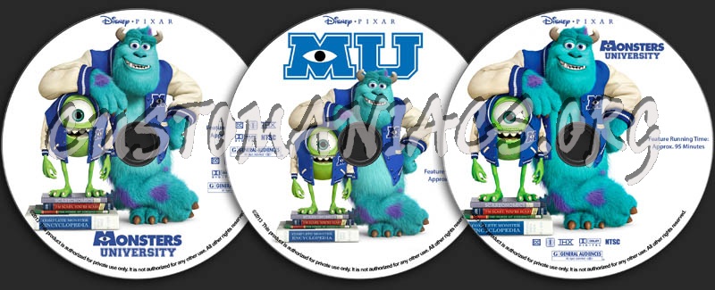 Monsters University dvd label