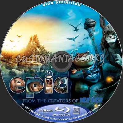 Epic (2D+3D) blu-ray label