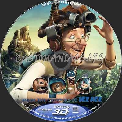 Epic (2D+3D) blu-ray label