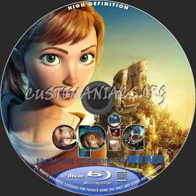 Epic (2D+3D) blu-ray label