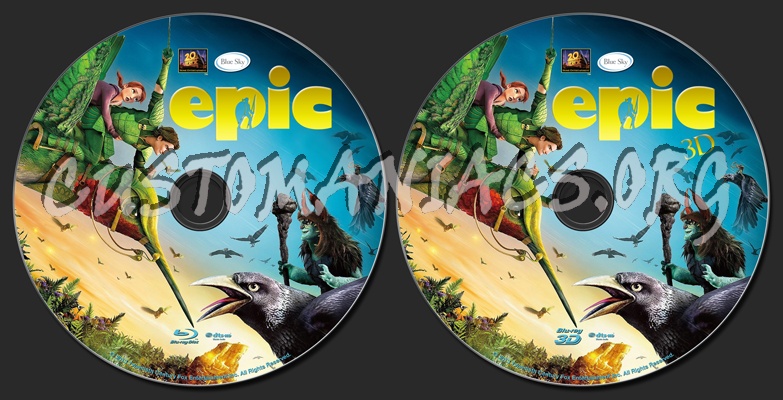 Epic (2D or 3D) blu-ray label