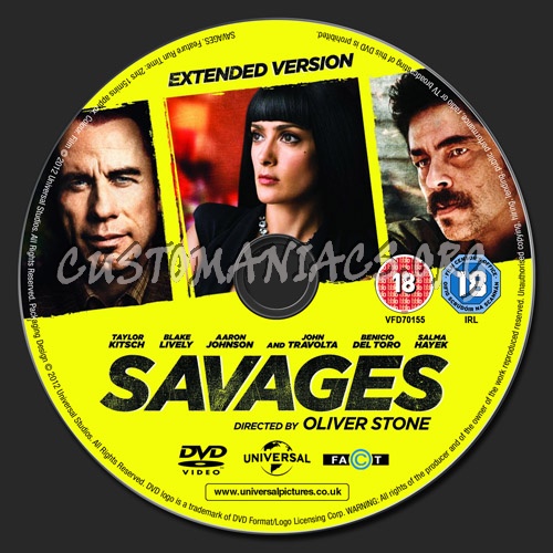 Savages dvd label