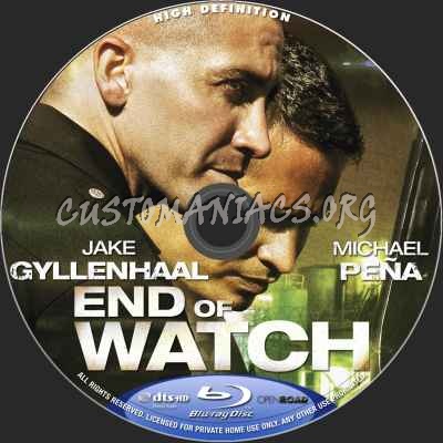 End Of Watch blu-ray label