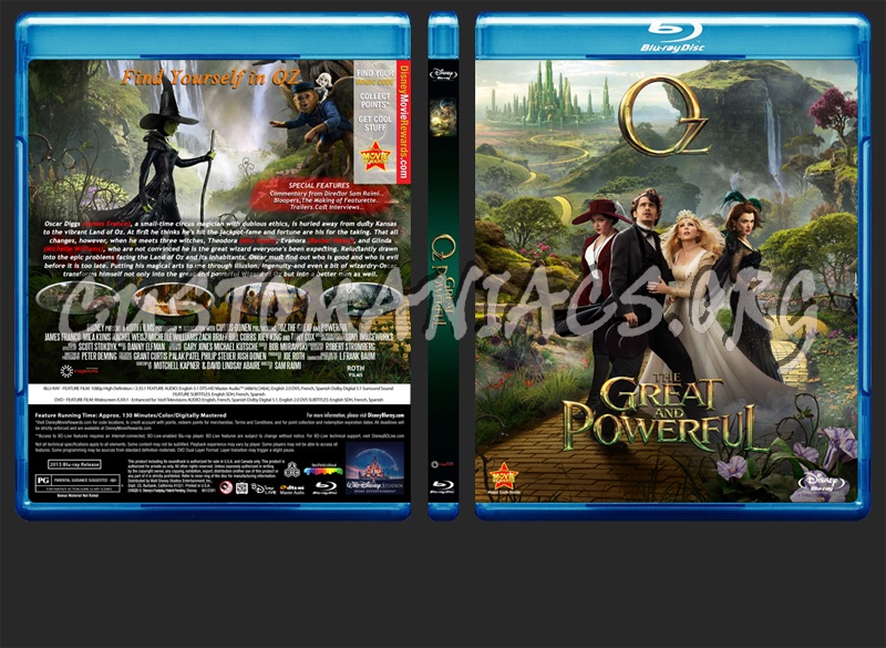 Oz The Great And Powerful blu-ray cover