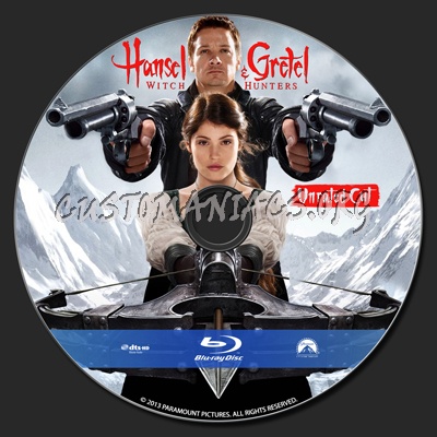 Hansel & Gretel Witch Hunters blu-ray label