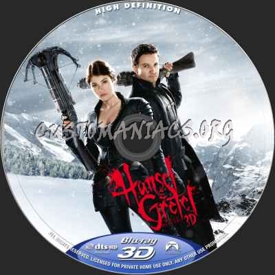 Hansel & Gretel Witch Hunters (2D+3D) blu-ray label