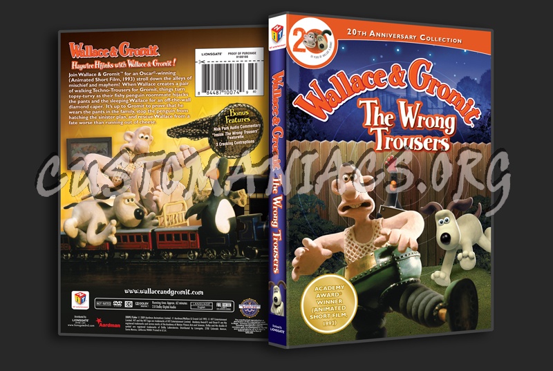 Wallace & Gromit The Wrong Trousers dvd cover