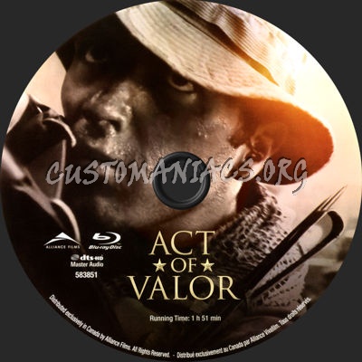 Act of Valor blu-ray label